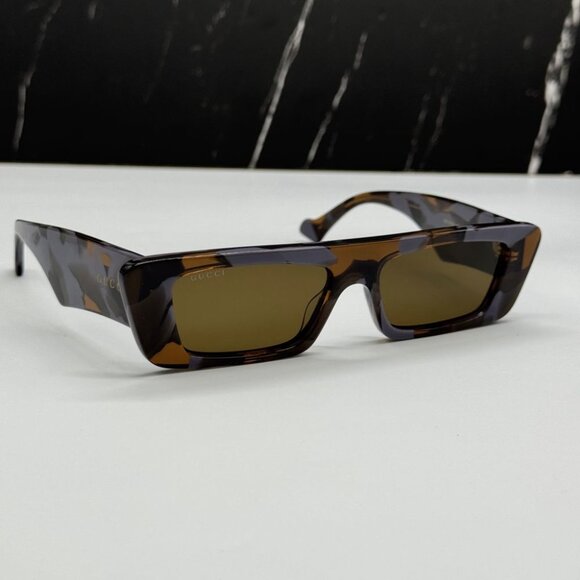 NEW GG1331S 006 GUCCI SUNGLASSES GREY HAVANA BROWN UNISEX EYEWEAR GUCCI - Picture 12 of 16